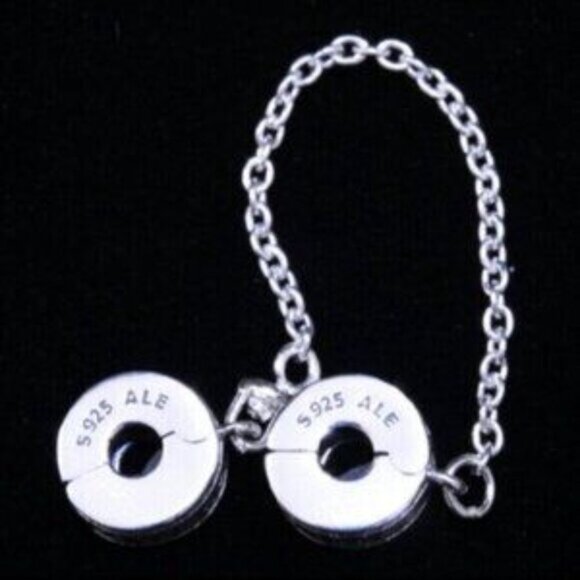 NEW Pandora Safety Chain Clip Bracelet Charm - Picture 4 of 5